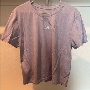 New Balance Purple  cropped length T-Shirt